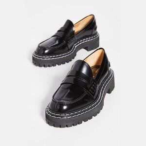 Proenza Schouler Black Lug Sole Loafers, size 37.5